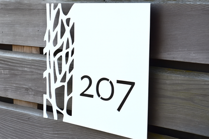 Placa de Numeração Residencial em Aço – Mètallique - Totalmente personalizável - Medidas 30 x 40 cm