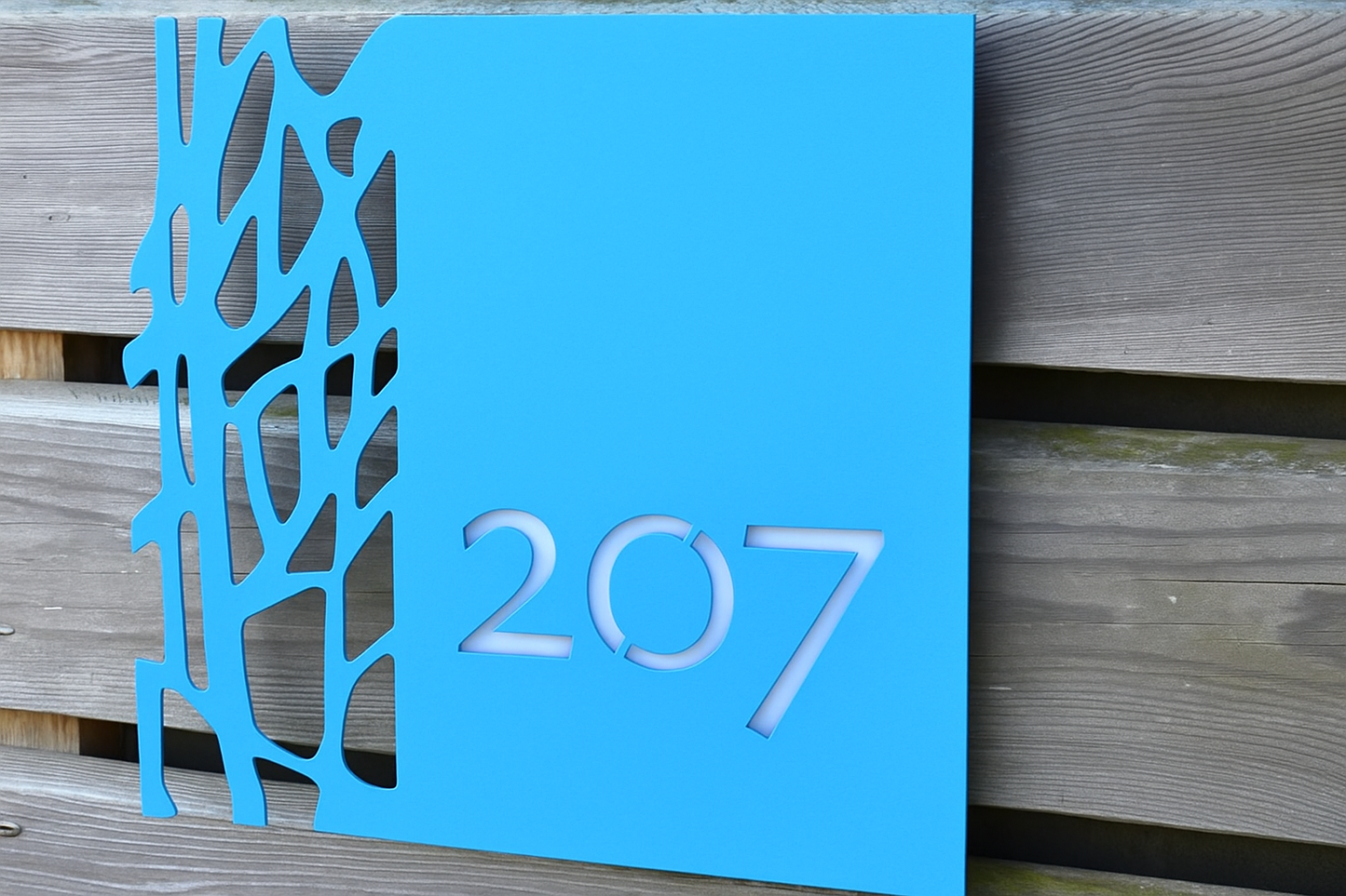 Placa de Numeração Residencial em Aço – Mètallique - Totalmente personalizável - Medidas 30 x 40 cm