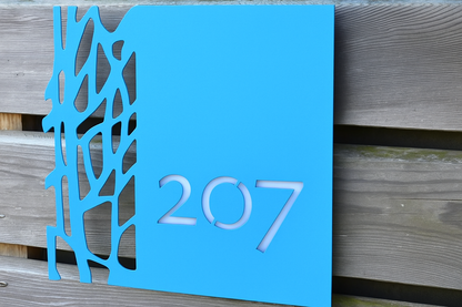 Placa de Numeração Residencial em Aço – Mètallique - Totalmente personalizável - Medidas 30 x 40 cm