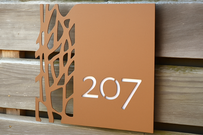 Placa de Numeração Residencial em Aço – Mètallique - Totalmente personalizável - Medidas 30 x 40 cm