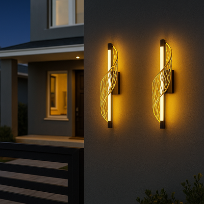 Luminária Espiral Mètallique De Parede