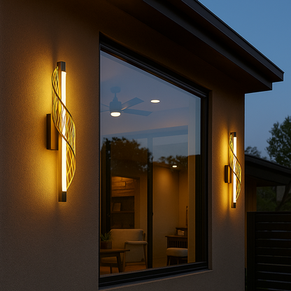 Luminária Espiral Mètallique De Parede