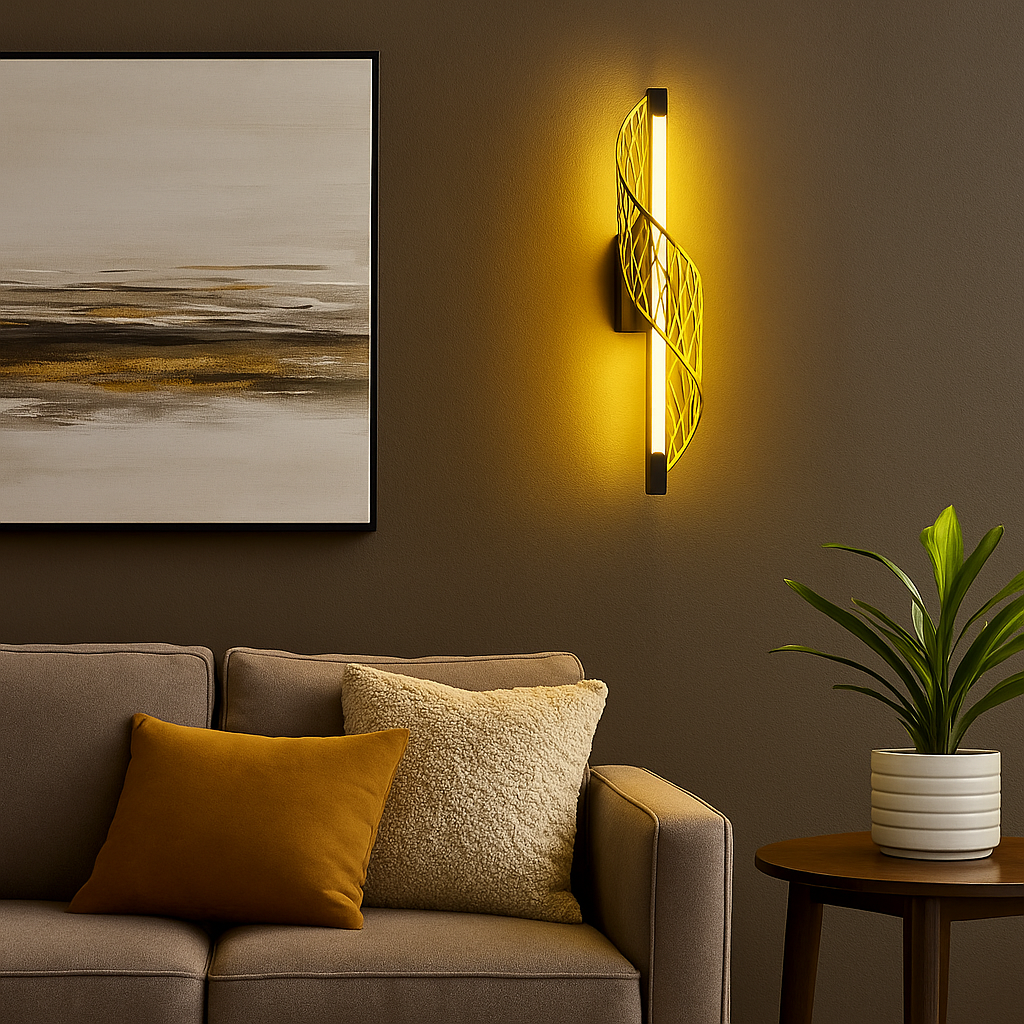 Luminária Espiral Mètallique De Parede