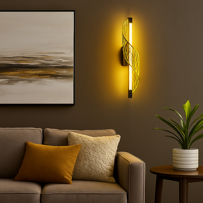 Luminária Espiral Mètallique De Parede