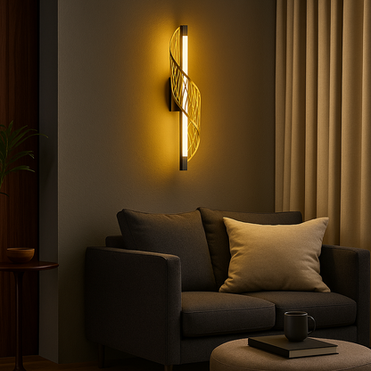 Luminária Espiral Mètallique De Parede