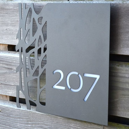 Placa de Numeração Residencial em Aço – Mètallique - Totalmente personalizável - Medidas 30 x 40 cm