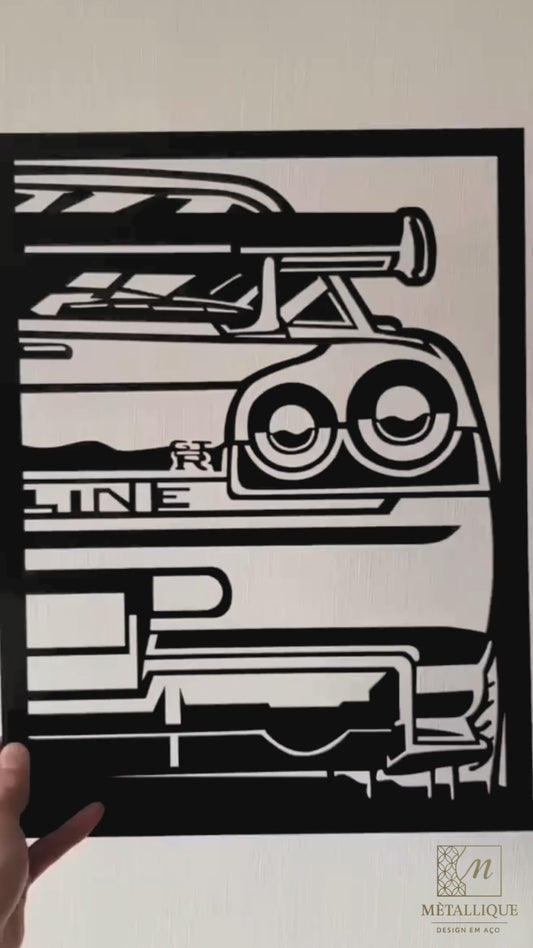 Quadro Decorativo Mètallique Carro Esportivo em Aço – 100x80cm